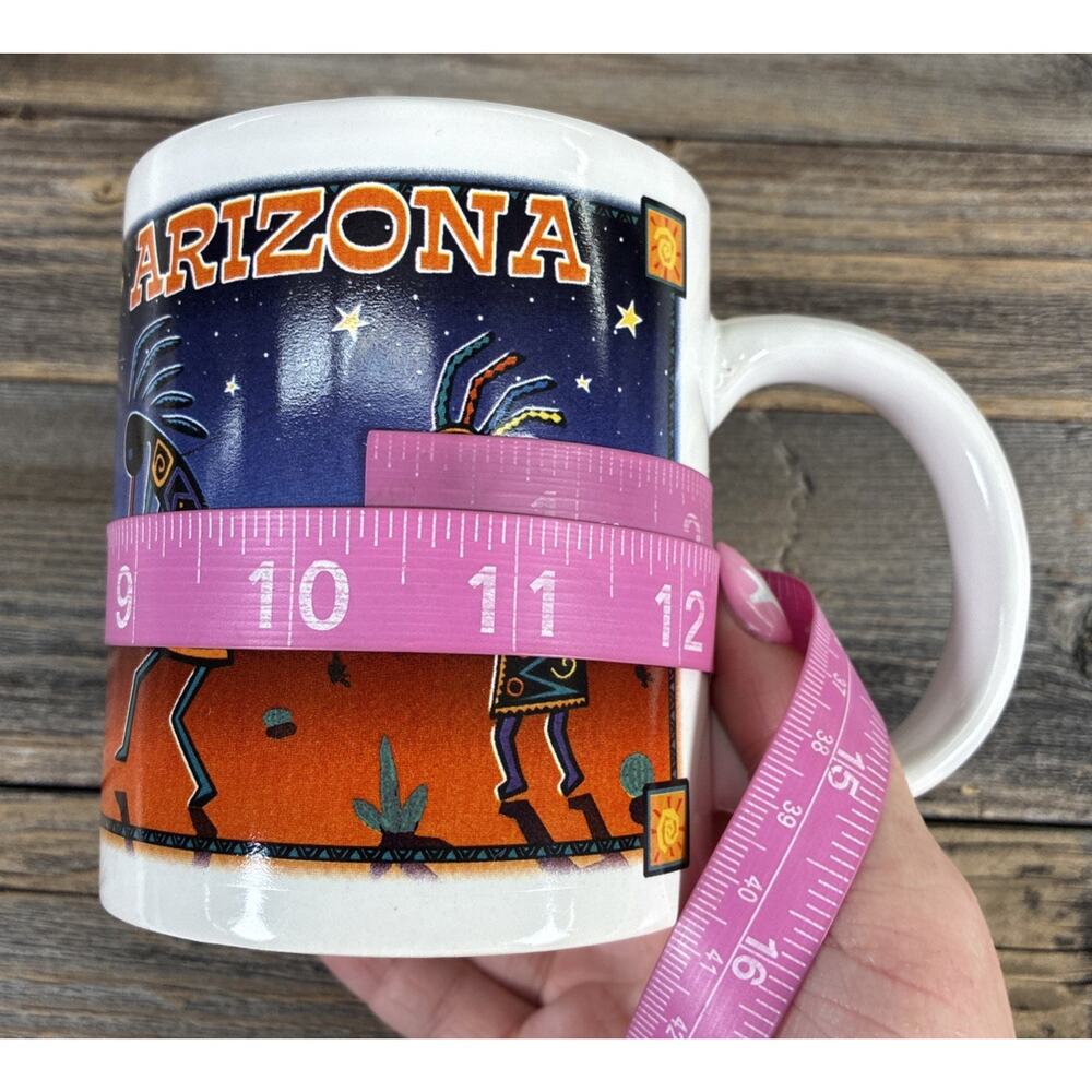 Arizona Kokopelli Souvenir Mug Vintage Navajo 1990’s Southwestern EUC Geometric - Picture 11 of 11